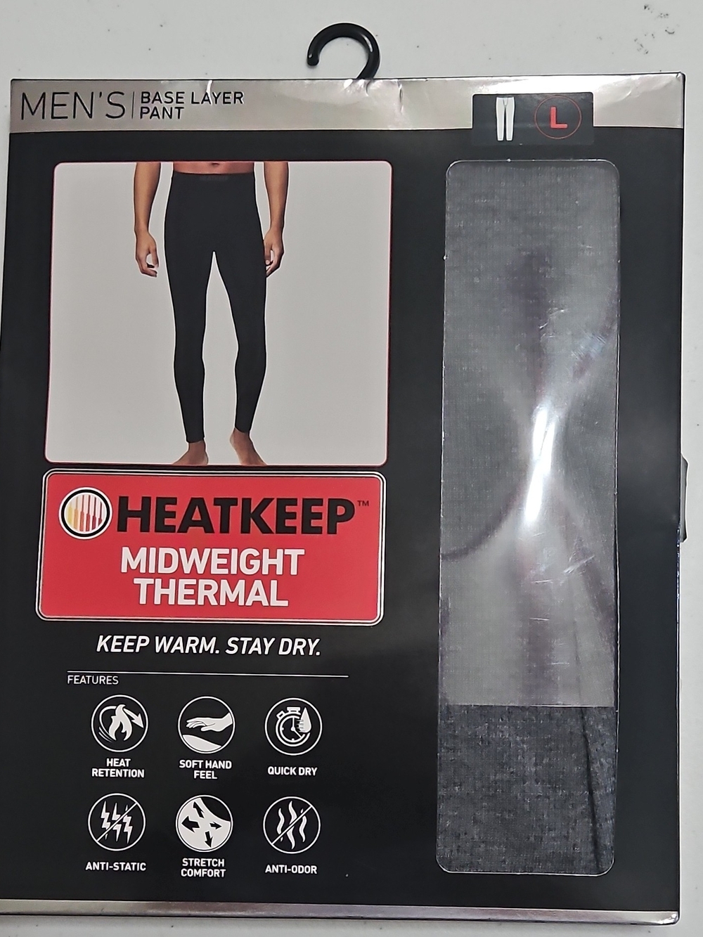 HeatKeep Midweight Thermal Men's Base Layer Pant - Black